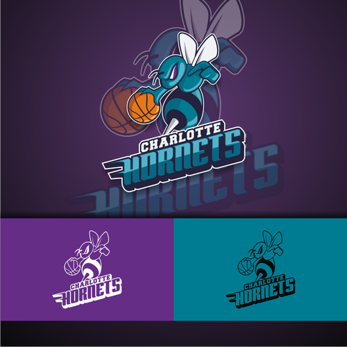 Community Contest: Create a logo for the revamped Charlotte Hornets! Diseño de pxlsm™