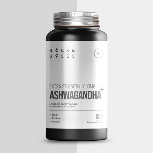 コンペ「Minimal Supplement Label for a Vitamin Bottle」のデザイン by Konstantine Oblakovさん 