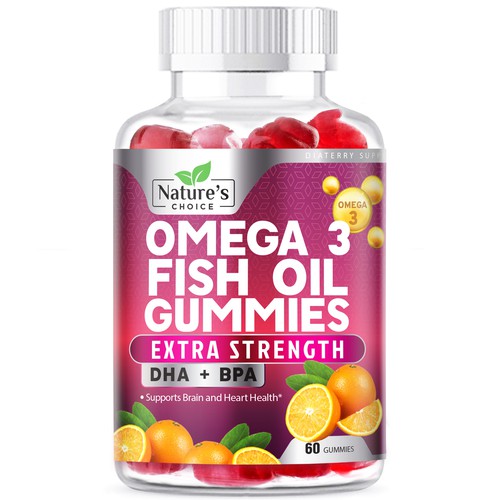 Tasty Omega 3 Fish Oil Gummies Design needed for Nature's Gummies Design von agooshe