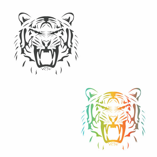 ➤ TIGER HEAD LOGO (Black) Design by Sqwrrr