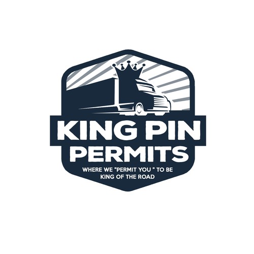 King Pin Permits needs a powerful logo to grab the attention of truck drivers Design by mixi_po