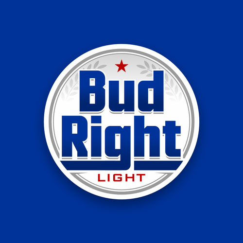 Bud Right.  The great new American Beer for good ol' fashioned American beer drinkers. Design by Voos Studio