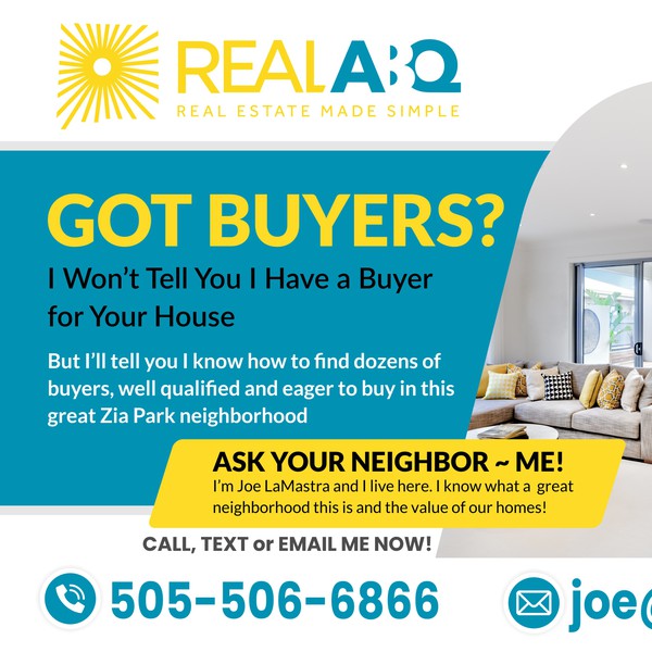 Postcard design for real estate 