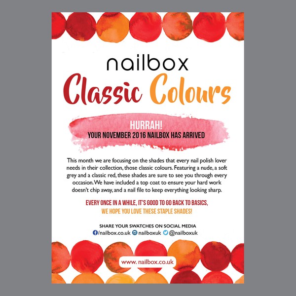 Design by Tety design titled "flyer for nailbox"