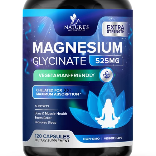 Natural Magnesium Glycinate Design needed for Nature's Nutrition Design by TUNSAY