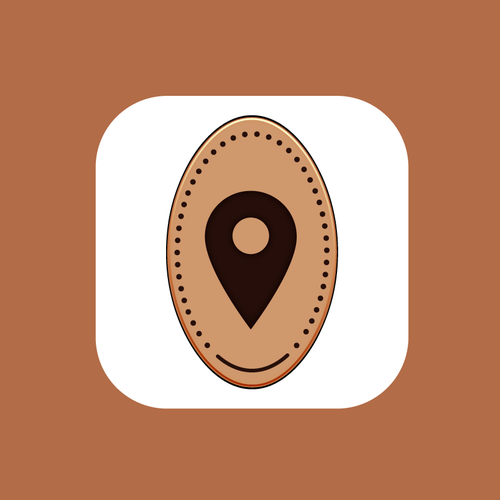 Modern iOS app - pressed penny locator app designed for coin collectors Design by MAM2