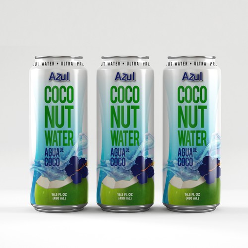 HELP CREATE A COCONUT WATER LABEL PART OF COCONUT WATER LINEUP 100% COCONUT WATER Diseño de creationMB