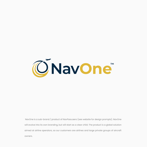 NavOne Logo - Sub Brand of NavPass.aero Design by Solusi Design