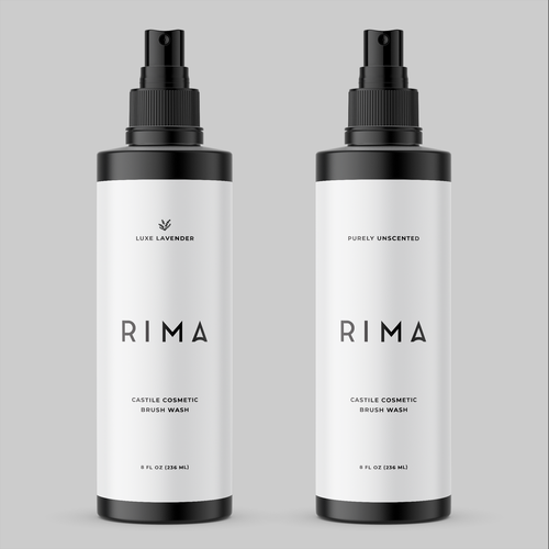 Minimalist Label for a luxury brand of cosmetic brush washes Design by hamdanas