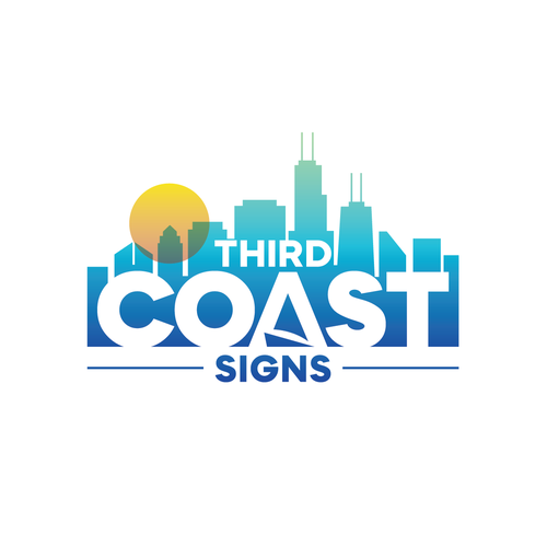 New vibrant business logo and branding for a sign making company serving Chicago Design by NinjaMouse™