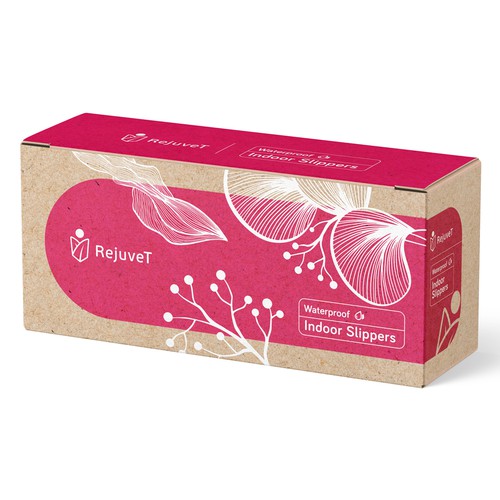 Box design for waterproof indoor slippers Design by ADD778