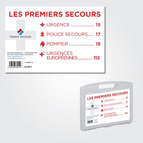 Etiquette pour le premiers secours Design by archandart