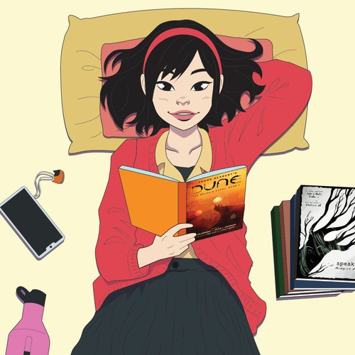 Graphic Novel Character - promoting reading in libraries Design by rendyalazhar