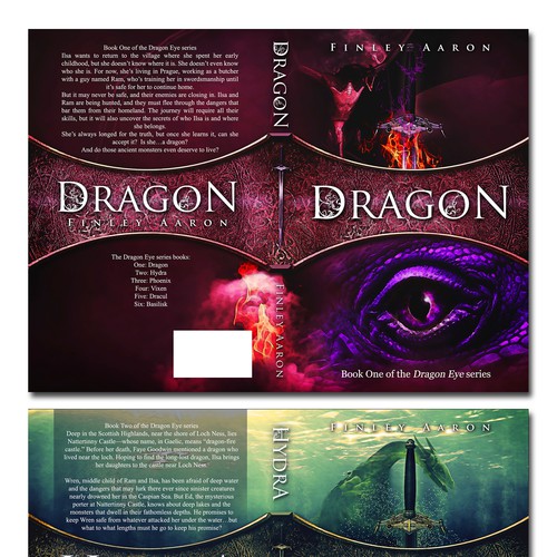 Book Covers for the first 3 books in my YA urban fantasy series, Dragon Eye—more books to come! Design von Bandrei