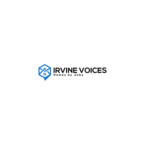 Irvine Voices - Homes for Jobs Logo Design by gnrbfndtn