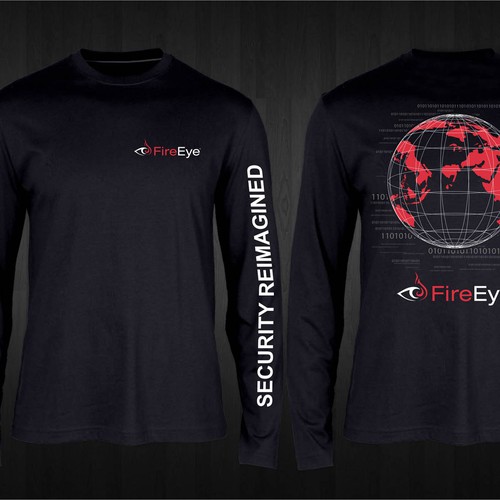 T-shirt creative sleeved 99designs contest for shirt design | Long | cyber valley company security t silicon