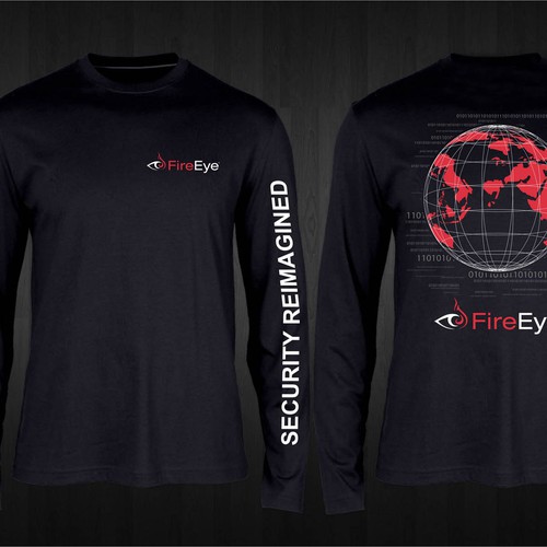 Long sleeved silicon design shirt creative | t contest for cyber 99designs | security company valley T-shirt