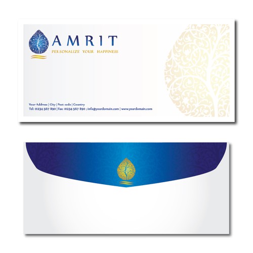 Create a modern exotic visual for Amrit Design by dtly2k designs