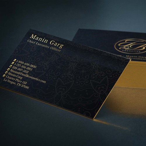 Black & Metallic Gold Business Cards | Business card contest