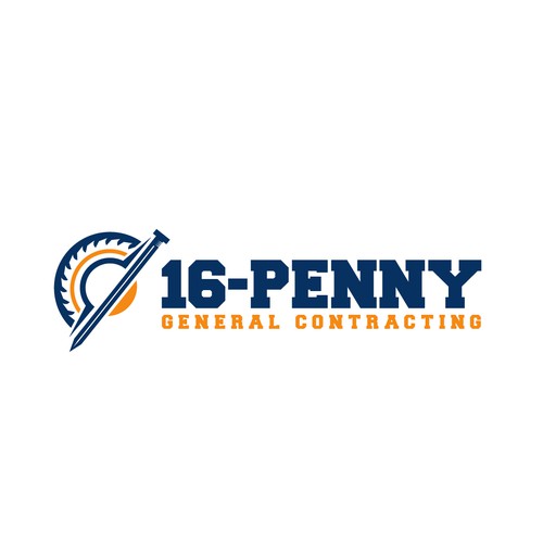 "16-Penny" Vintage Badge-Style Construction Logo Design by Arfian Huda