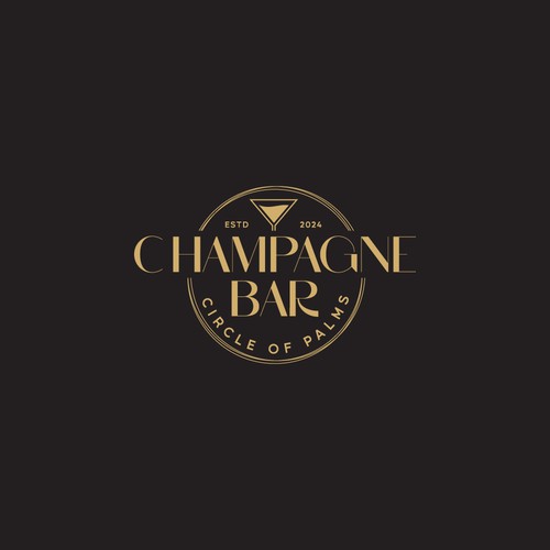 Luxury and modern Champagne Bar logo-ontwerp door TheLogo69