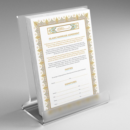 Design Design A Beautiful Islamic Marriage Agreement Document Template por G-r-a-p-h▼