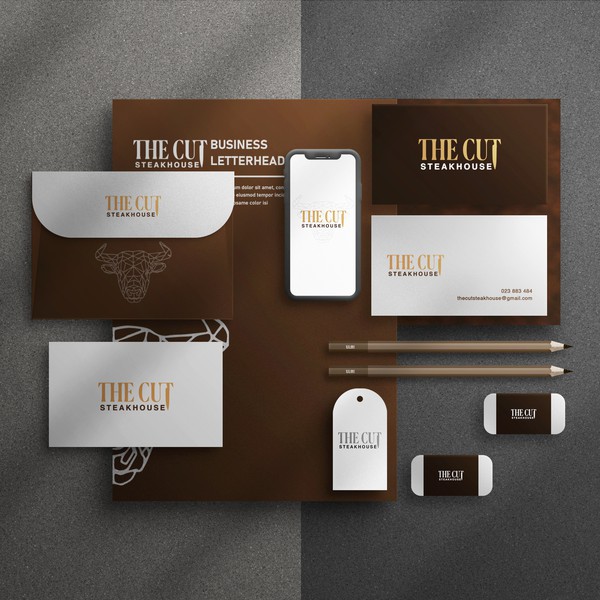 The Cut Steakhouse logo design