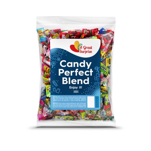 Design a modern, clean, chic, and professional candy label. Diseño de Plush Design