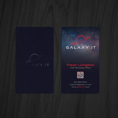 Create a Stellar Space-Themed Business Card for Galaxy IT Design by kaylee CK