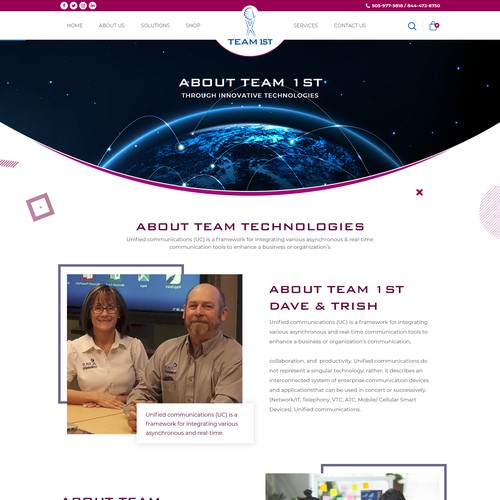 Technology Solutions Provider Website Design Framework Design by OMGuys™