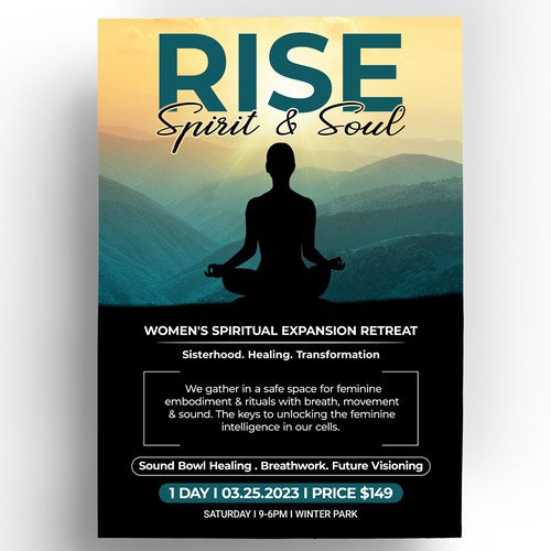 Spiritual Retreat Flyer Design by The Cloud Digital