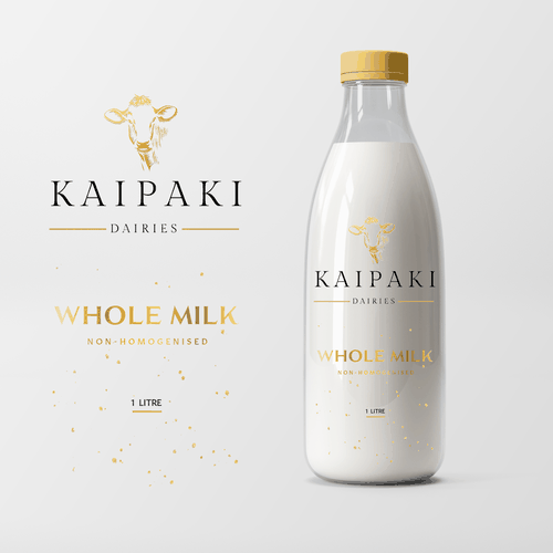 Diseño de We need a premium milk bottle design for 1 litre glass botltes de Shizurux