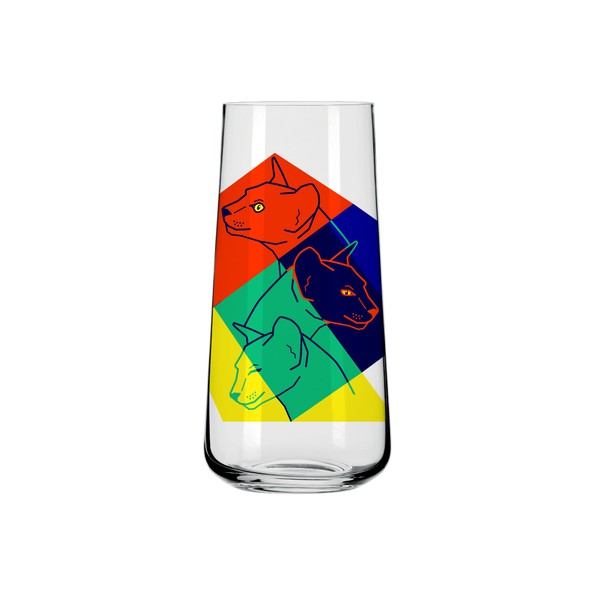 Abstract cats glass illustration