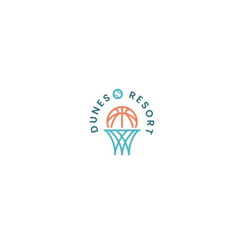 DUNESRESORT Basketball court logo. Design by Xandy in Design