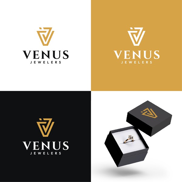 Design by zainstory titled "Modern Bold Logo for Venus Jewelry"