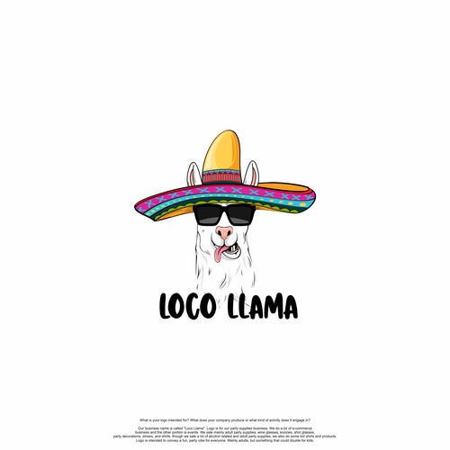 Design di "Loco Llama" Party Supplies Needs a Fun Logo di Reefkennedy