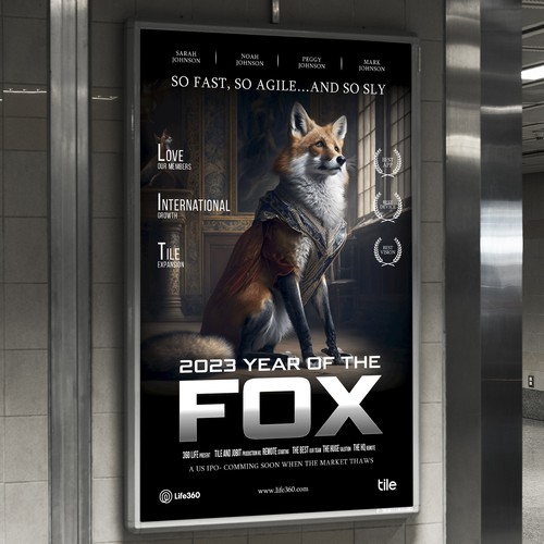 Life360 2023 Year of the Fox Poster Design by Sketch Media™