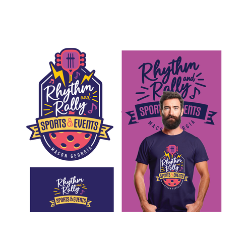 Music Meets Pickleball! Cool, musical logo for sports facility Design by PrettynPunk