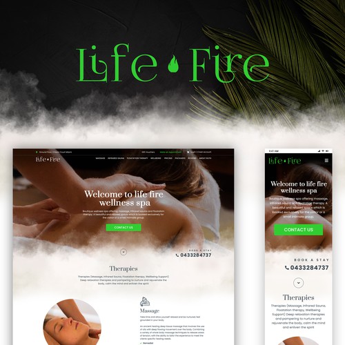 Simple Wellness Spa Website Design by Web Hub