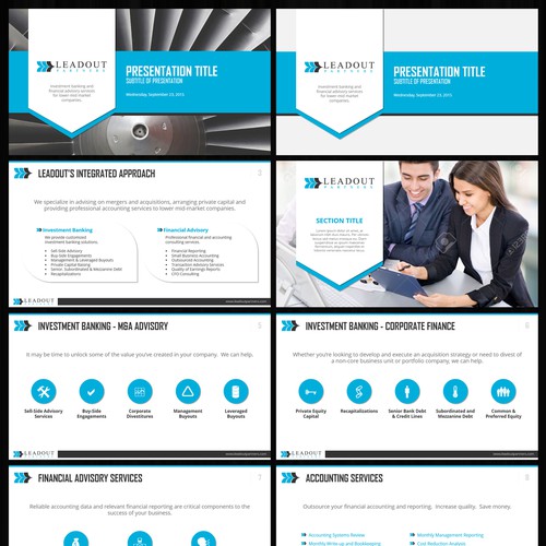 Create a fresh new look for our powerpoint template! Design by Wisden
