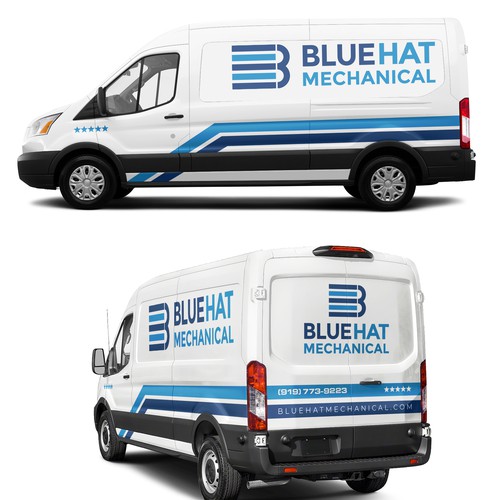 Understated Van Wrap Design Ontwerp door Rockyman