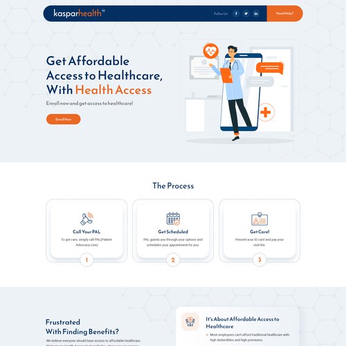 fun/ inviting new health plan landing page with CTA Design by Irshad 786