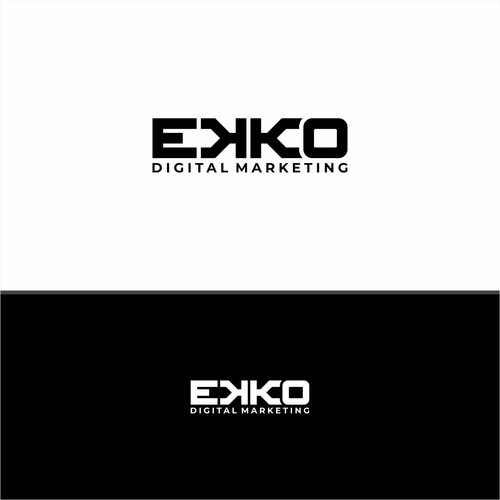 SIMPLE LOGO - ekko Letters then dm after Design by senyum™