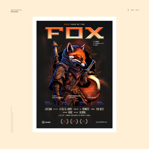 Design di Life360 2023 Year of the Fox Poster di FF3