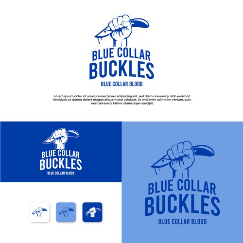 Blue Collar Blood - We need a logo for our hidden belt buckle knifes for blue collar America!! Design by Danielle Curtis