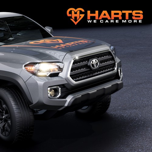 Harts Service Toyota Tacoma Partial Wrap Design by adelea