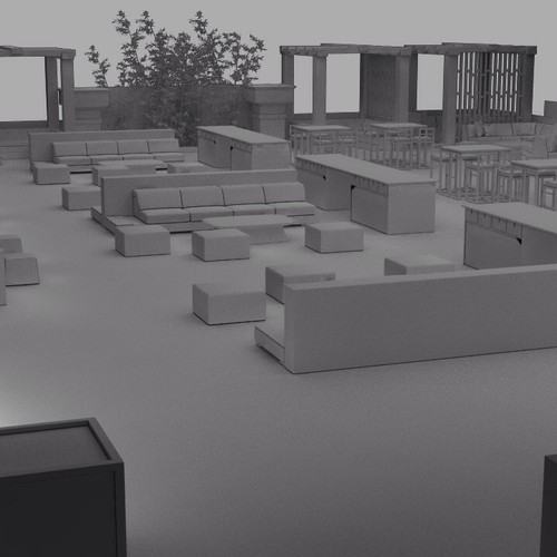 Design di 3d realistic interior designs for a rooftop terrace restaurant/lounge di Mad_For_Design