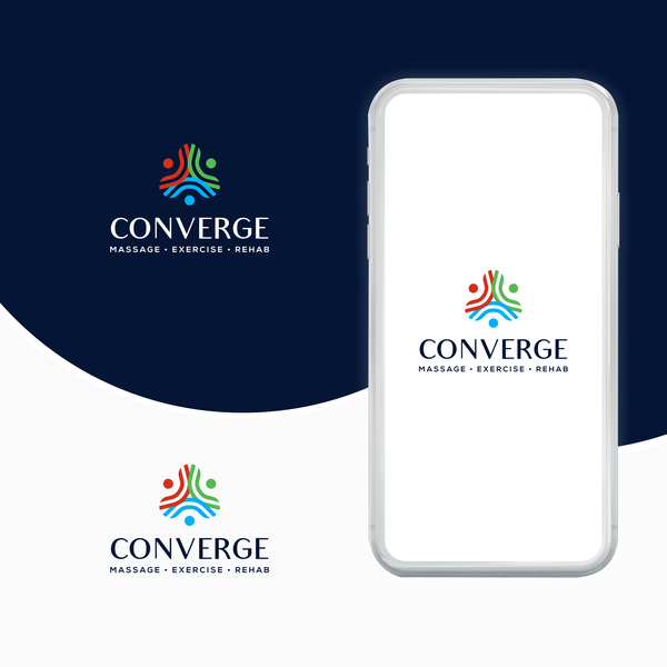 Design realizzato da twnld intitolato "Massage therapy and exercise logo, something that melds the two activities"