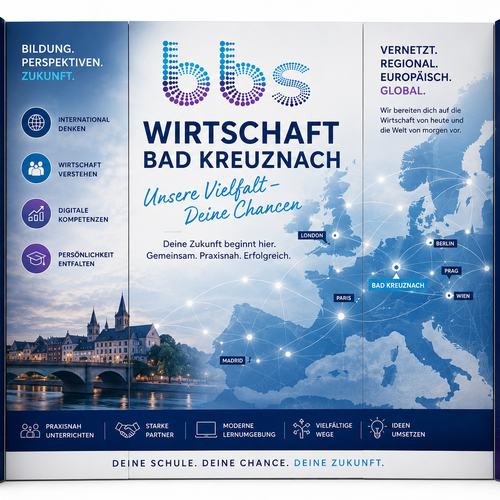"Unsere Vielfalt - Deine Chance! Designe den neuen Messestand für die BBS Wirtschaft Bad Kreuznach" winning Logo & brand identity pack