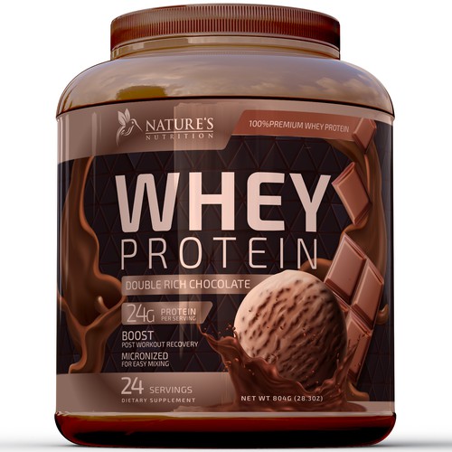 R O S H I NさんのTasty Whey Protein Chocolate Design Needed for Nature's Nutritionデザイン